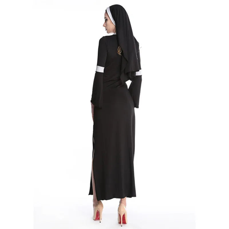 Retro Sexy Nun Priest Cosplay Costume