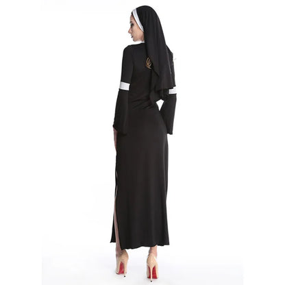 Retro Sexy Nun Priest Cosplay Costume