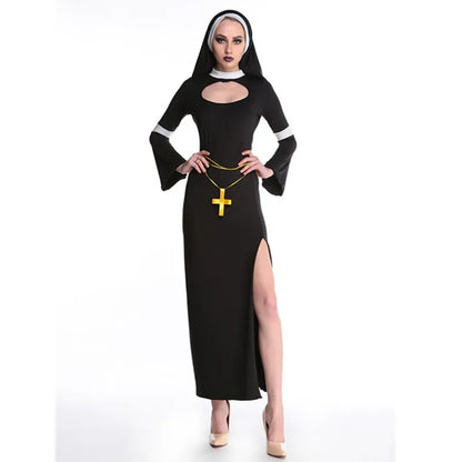 Retro Sexy Nun Priest Cosplay Costume
