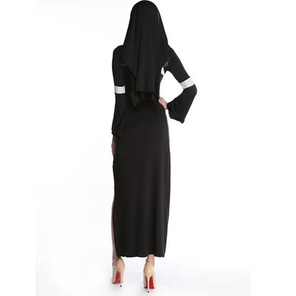 Retro Sexy Nun Priest Cosplay Costume