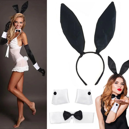Leather Bunny Ear Headband
