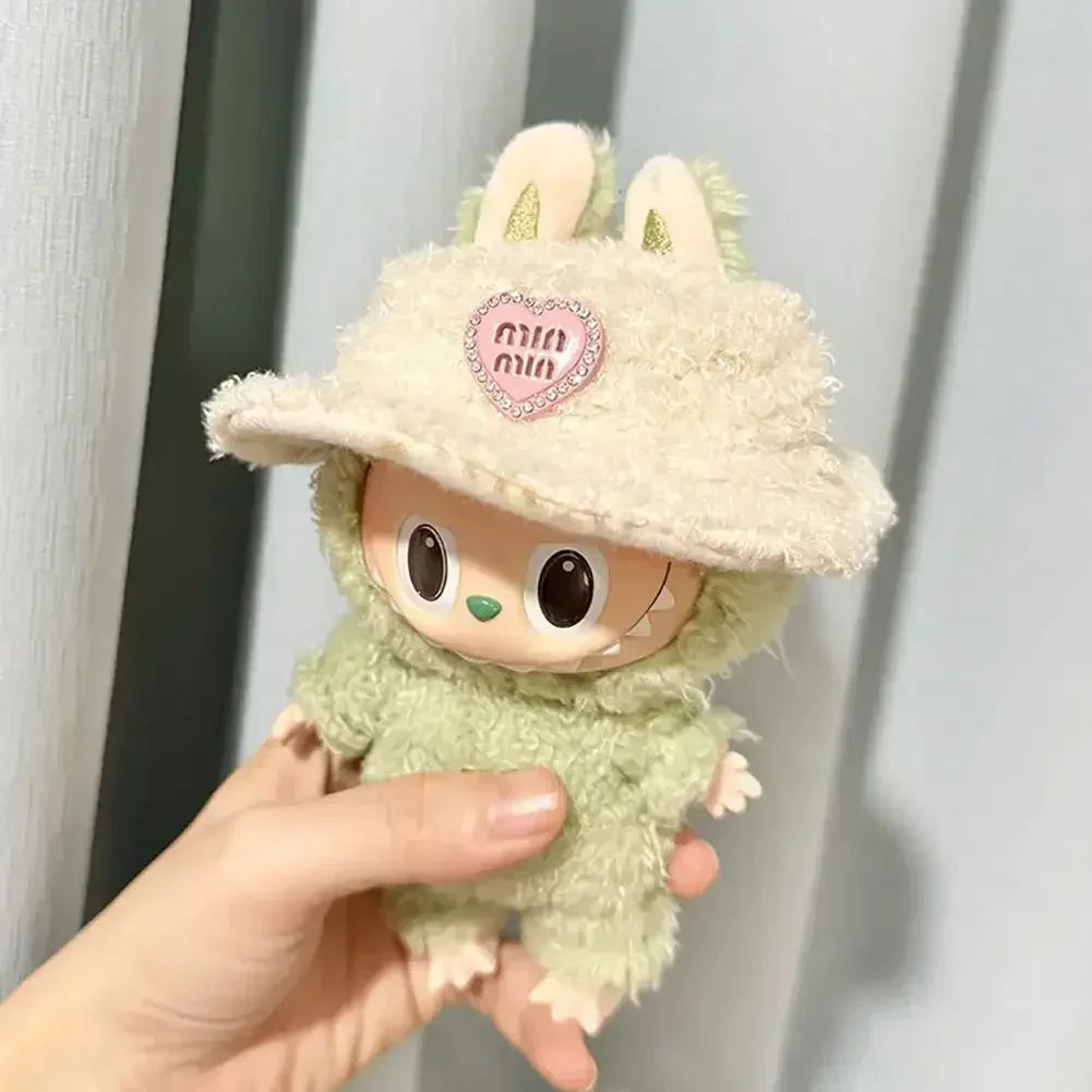 Pink White Striped Sweater for Labubu Doll