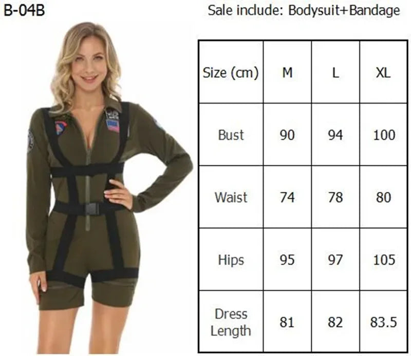 Military Pilot Cosplay Dress