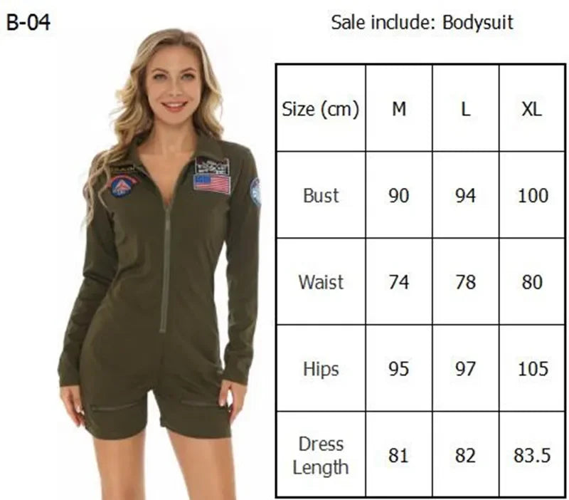 Military Pilot Cosplay Dress
