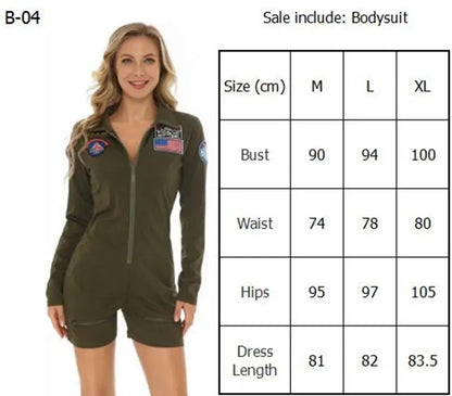 Military Pilot Cosplay Dress