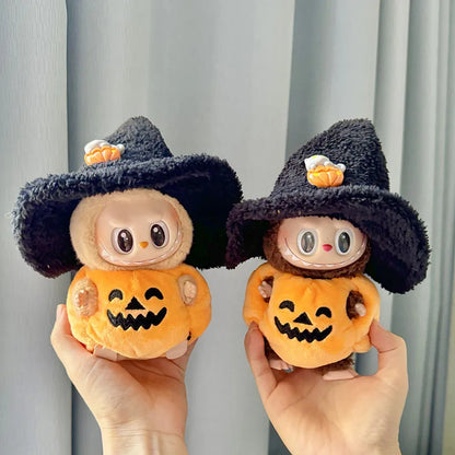 Labubu Doll Halloween Pumpkin Outfit with Hat