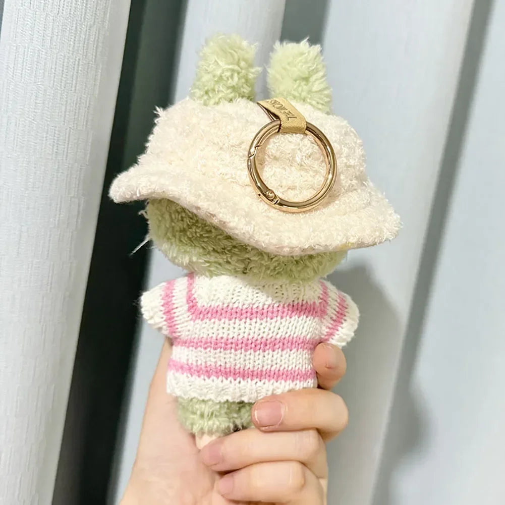 Pink White Striped Sweater for Labubu Doll