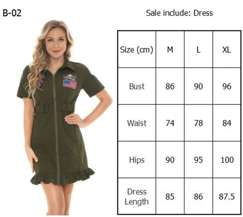 Military Pilot Cosplay Dress