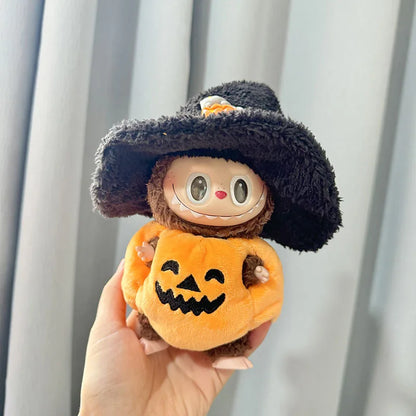 Labubu Doll Halloween Pumpkin Outfit with Hat