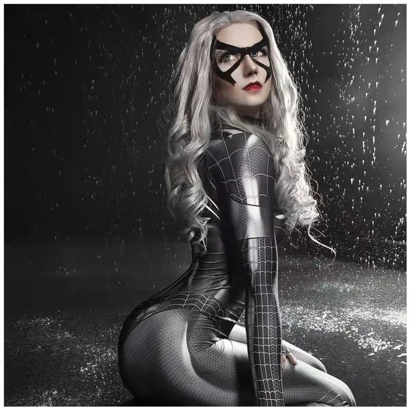 Sexy Black Cat Superhero Jumpsuit