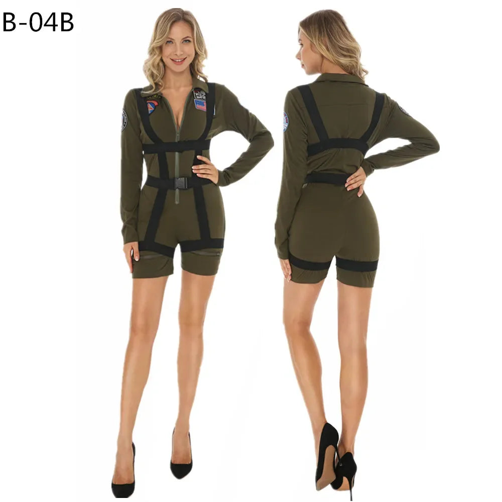 Military Pilot Cosplay Dress