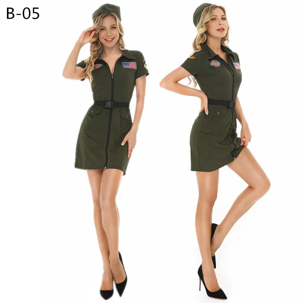 Military Pilot Cosplay Dress
